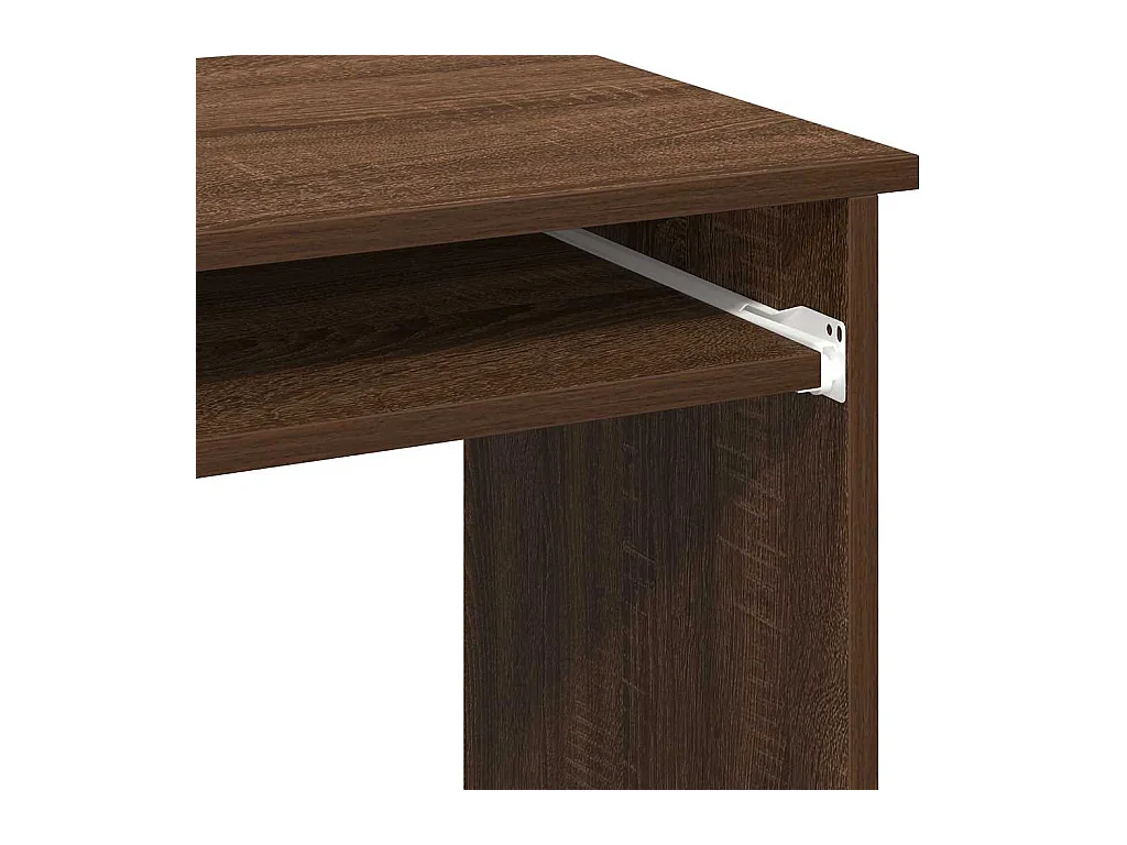 Bureau et étagères chêne marron 84x40x78 cm bois d'ingénierie