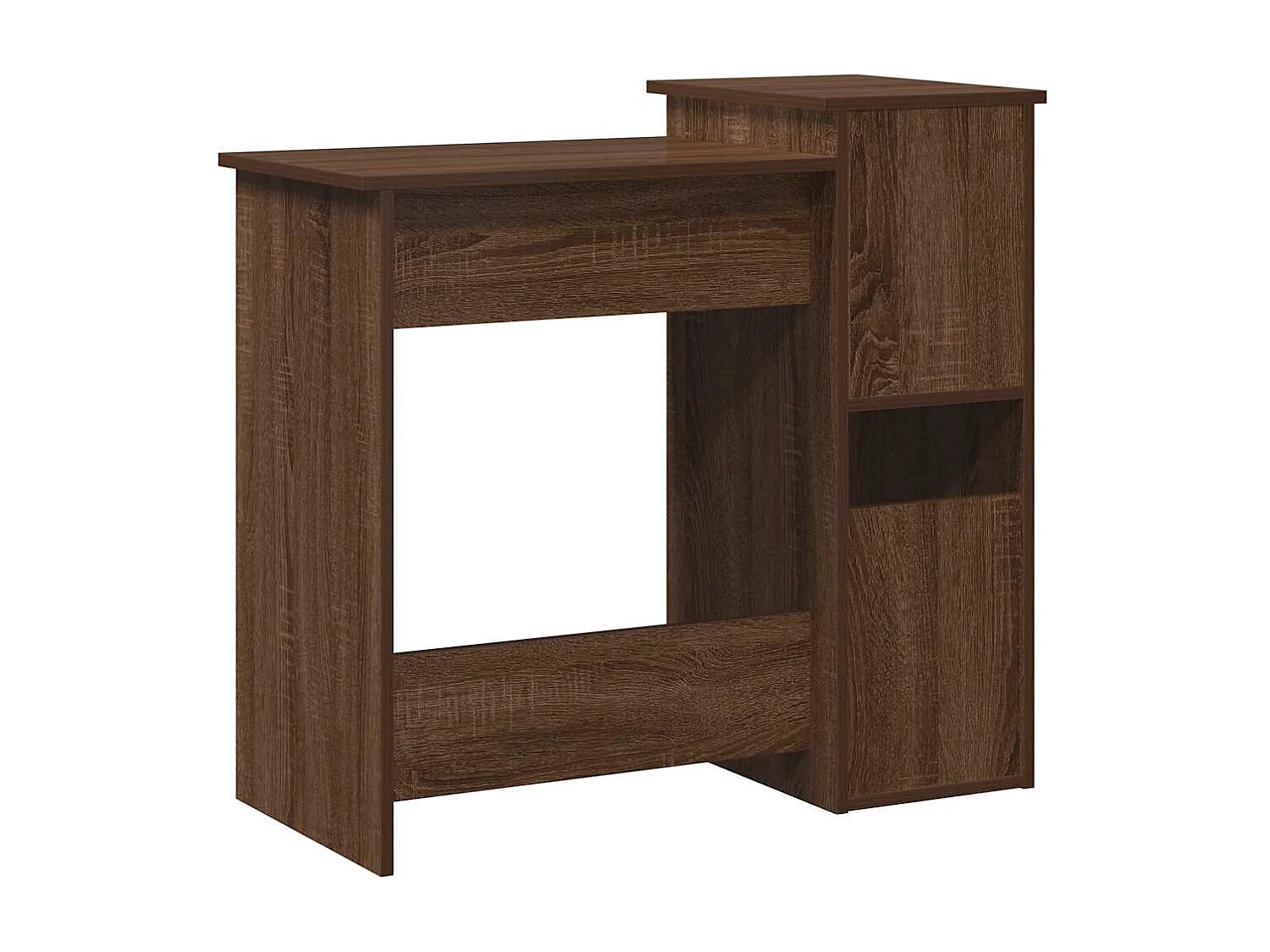 Bureau et étagères chêne marron 84x40x78 cm bois d'ingénierie