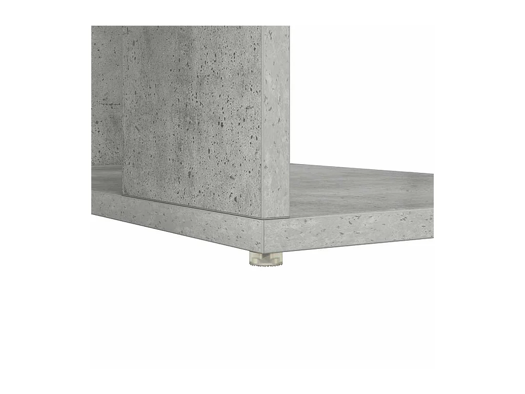 Bureau avec Rangement Gris béton 130 x 50,5 x 75 cm