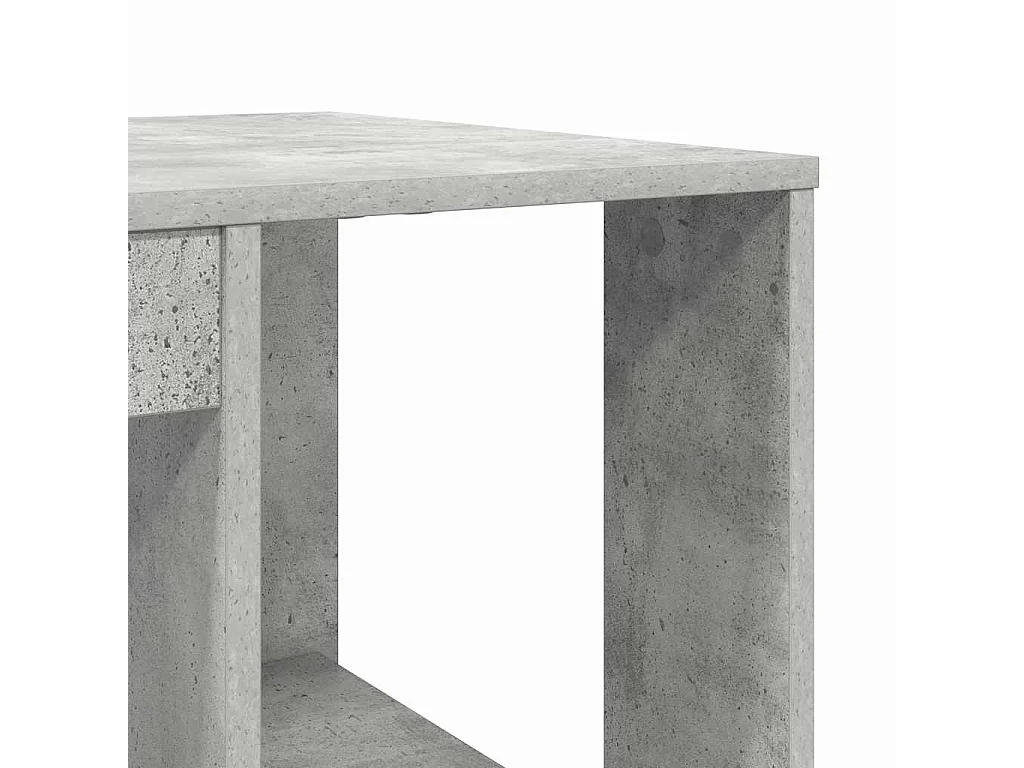 Bureau avec Rangement Gris béton 130 x 50,5 x 75 cm
