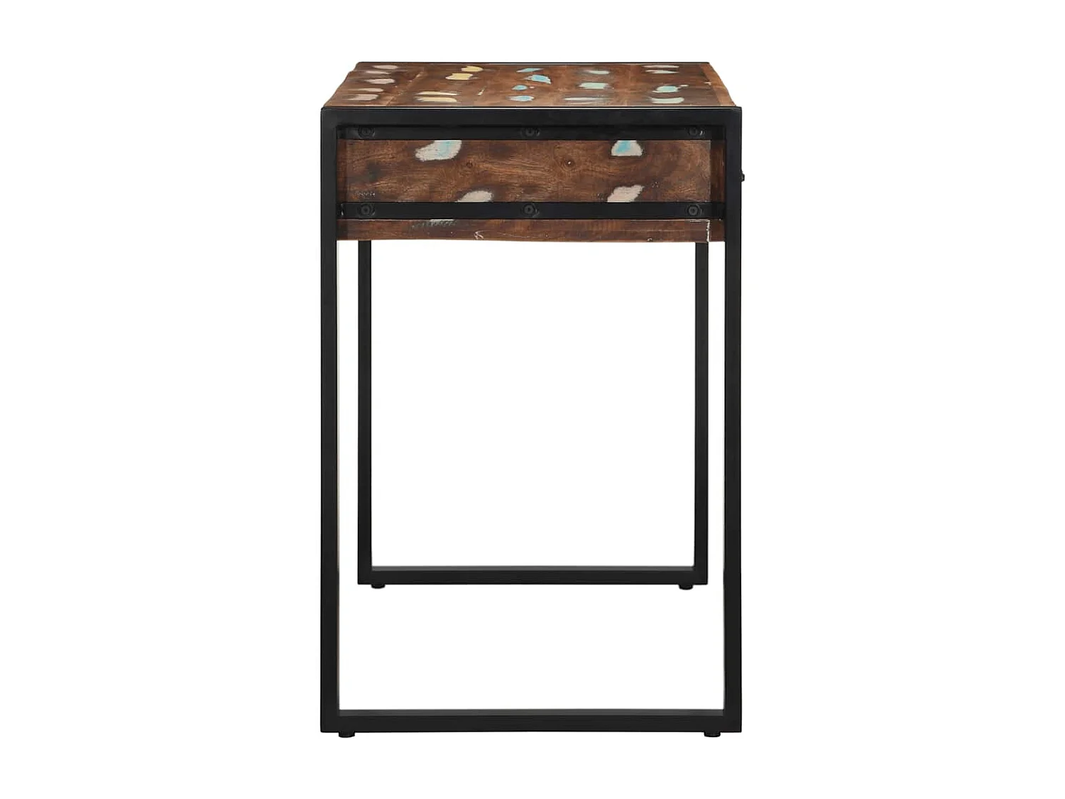 Bureau multicolore 100x50x75 cm bois massif de récupération