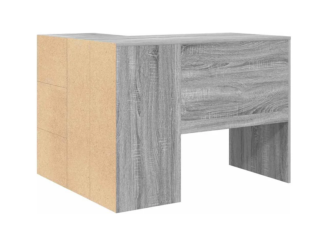 Bureau d'angle Sonoma gris 102 x 50 x 75 cm Bois d'ingénierie