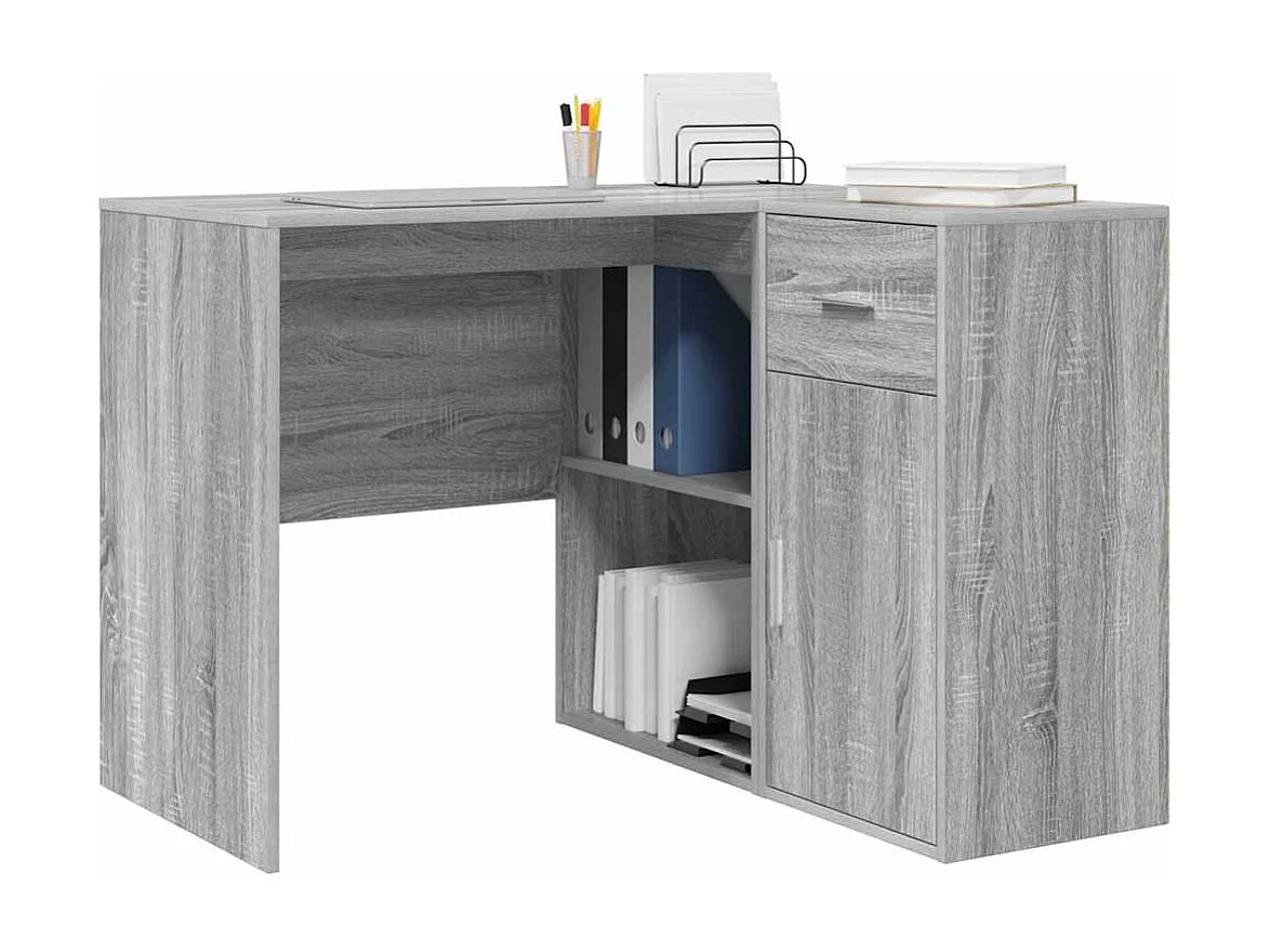 Bureau d'angle Sonoma gris 102 x 50 x 75 cm Bois d'ingénierie
