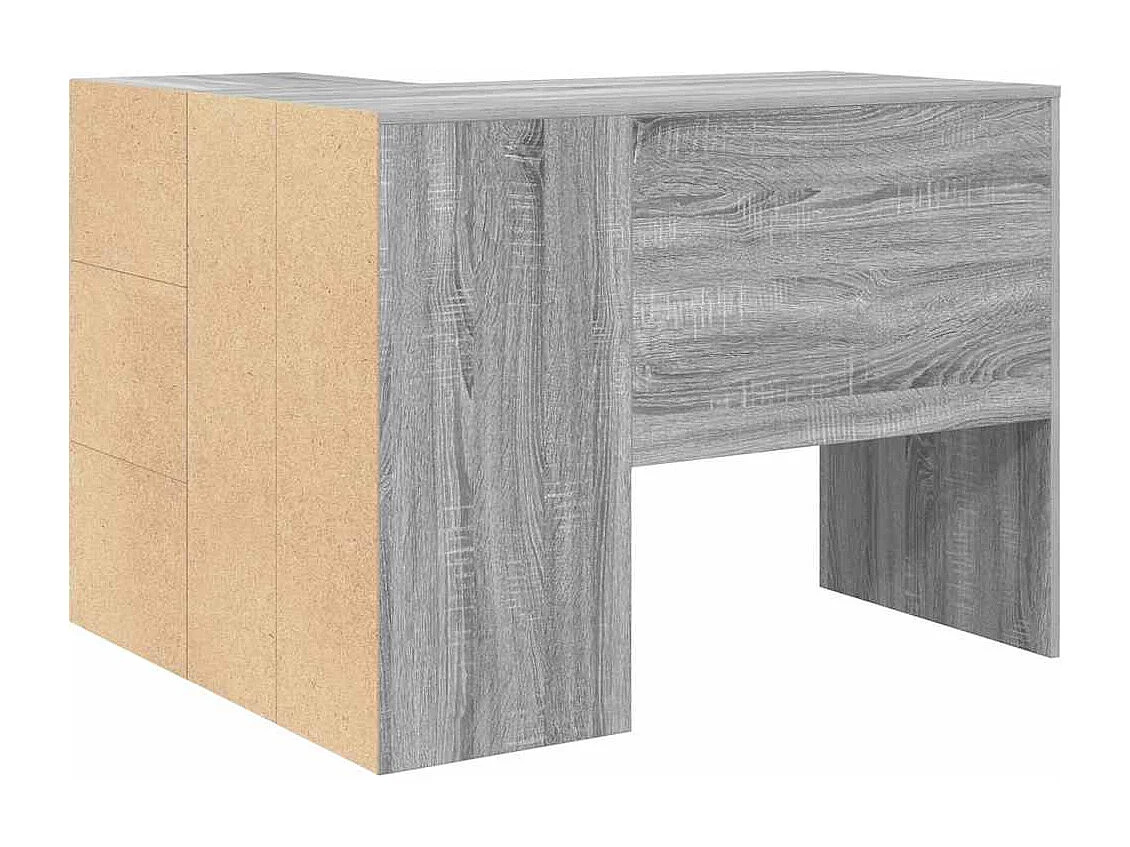 Bureau d'angle Sonoma gris 102 x 50 x 75 cm Bois d'ingénierie