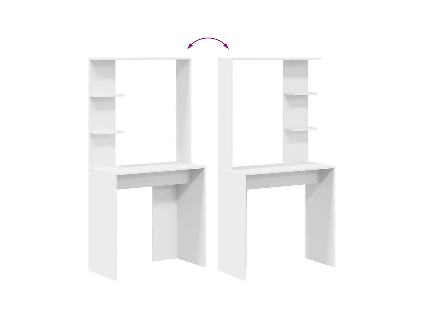 Bureau Blanc 78.5 x 37 x 154.5 cm Bois d'ingénierie