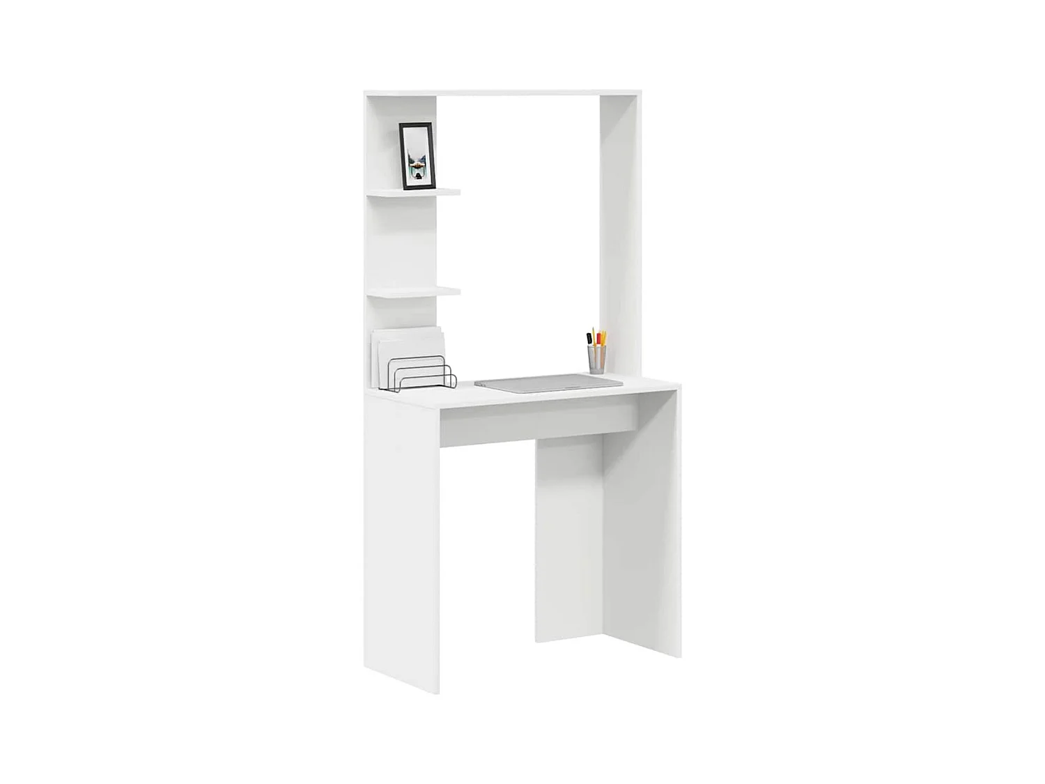 Bureau Blanc 78.5 x 37 x 154.5 cm Bois d'ingénierie