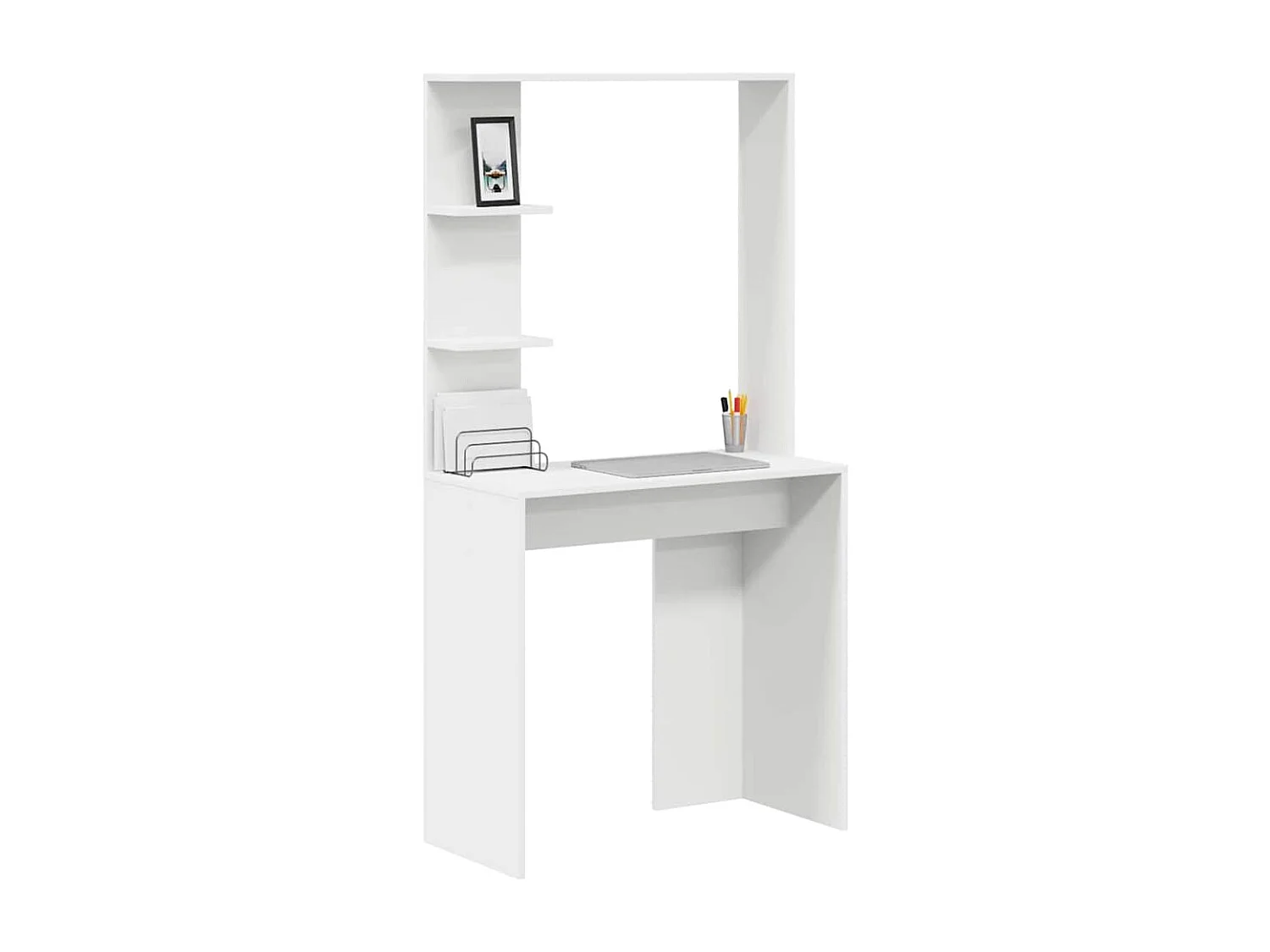 Bureau Blanc 78.5 x 37 x 154.5 cm Bois d'ingénierie