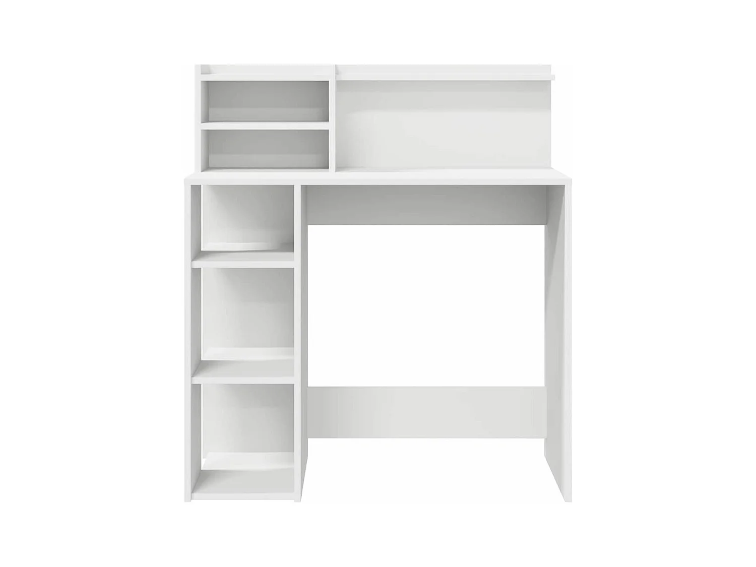 Bureau avec rangement avec étagère Blanc 90 x 48 x 101,5 cm