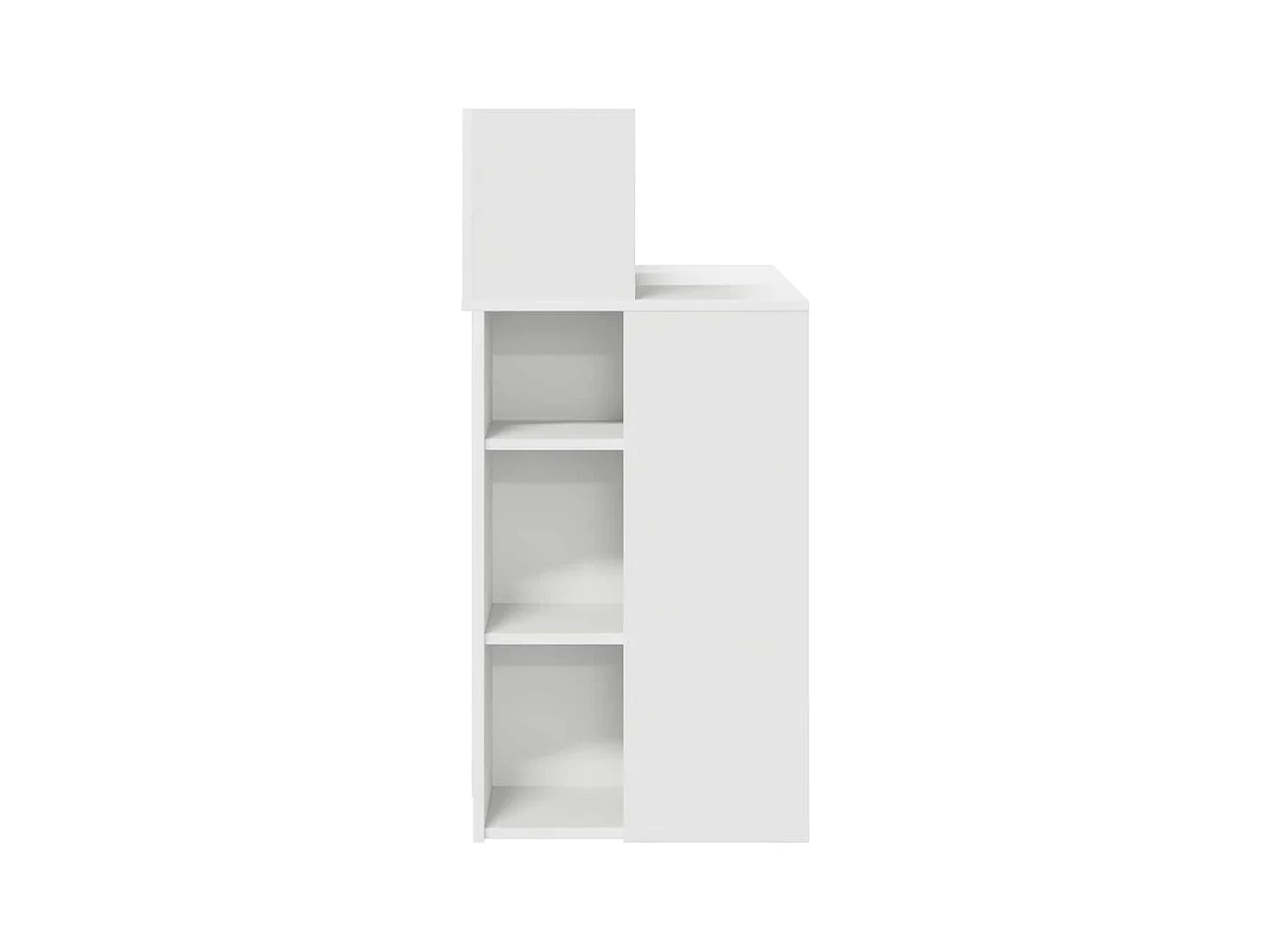 Bureau avec rangement avec étagère Blanc 90 x 48 x 101,5 cm