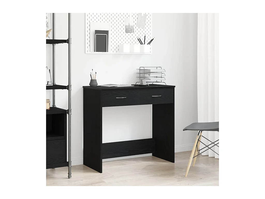 Escritorio Roble negro 80 x 40 x 75 cm Madera contrachapada