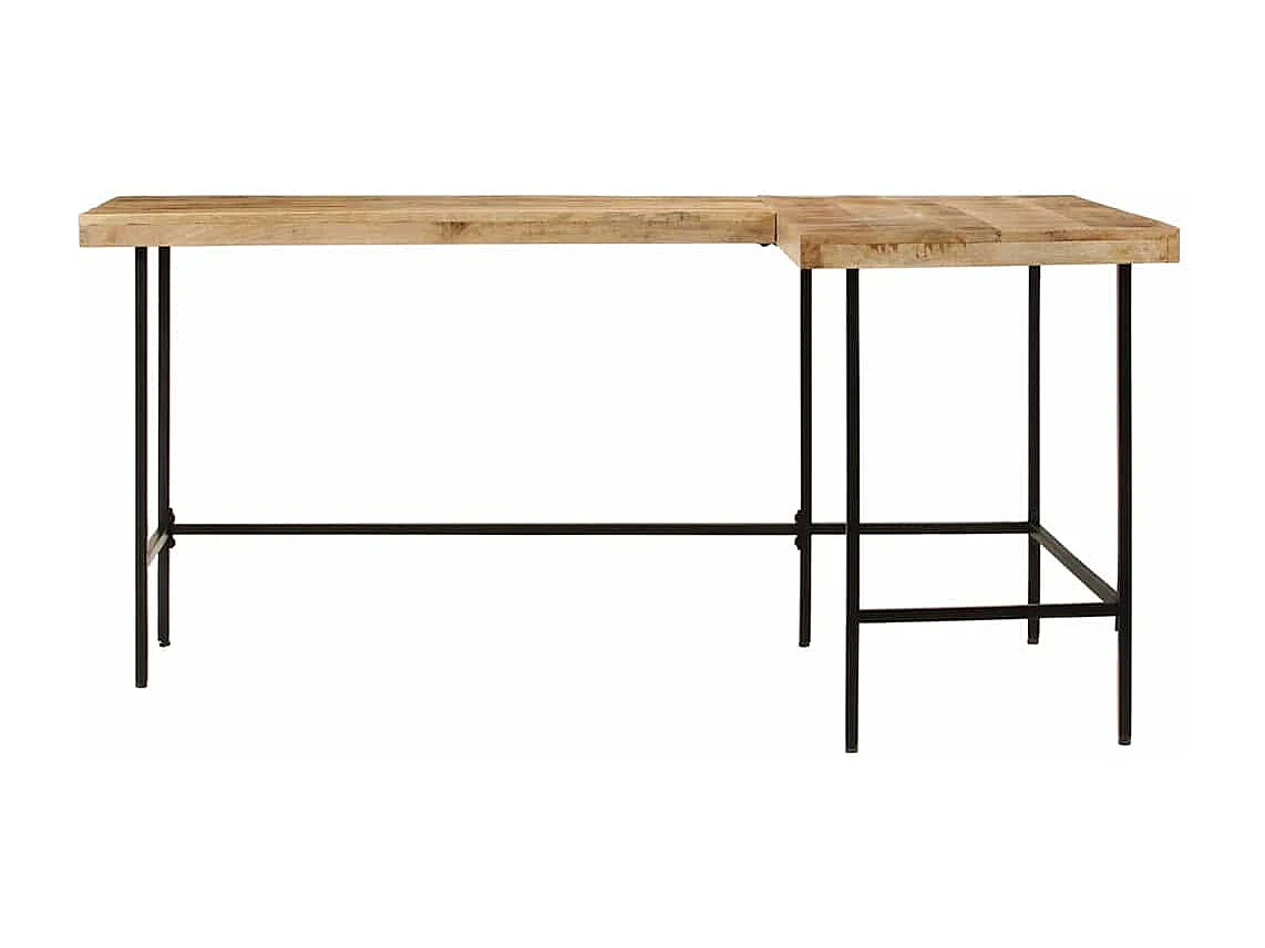 Bureau 165x110x77 cm massief mangohout en ijzer