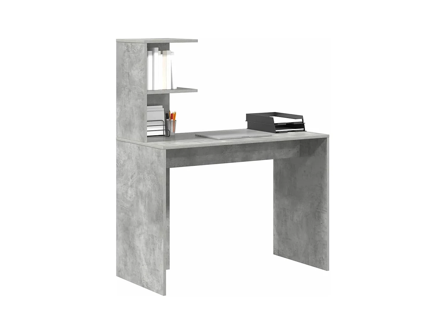 Bureau Gris béton 102 x 50 x 124 cm Bois d'ingénierie