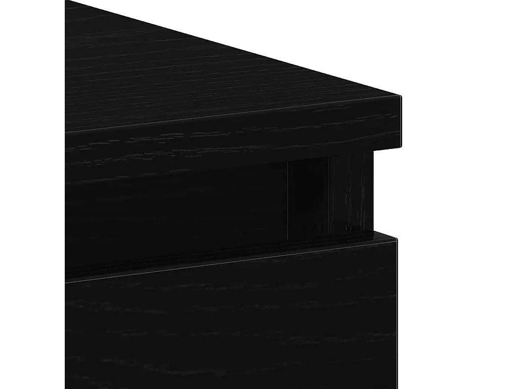 Bureau chêne noir 90x45x76 cm bois d'ingénierie