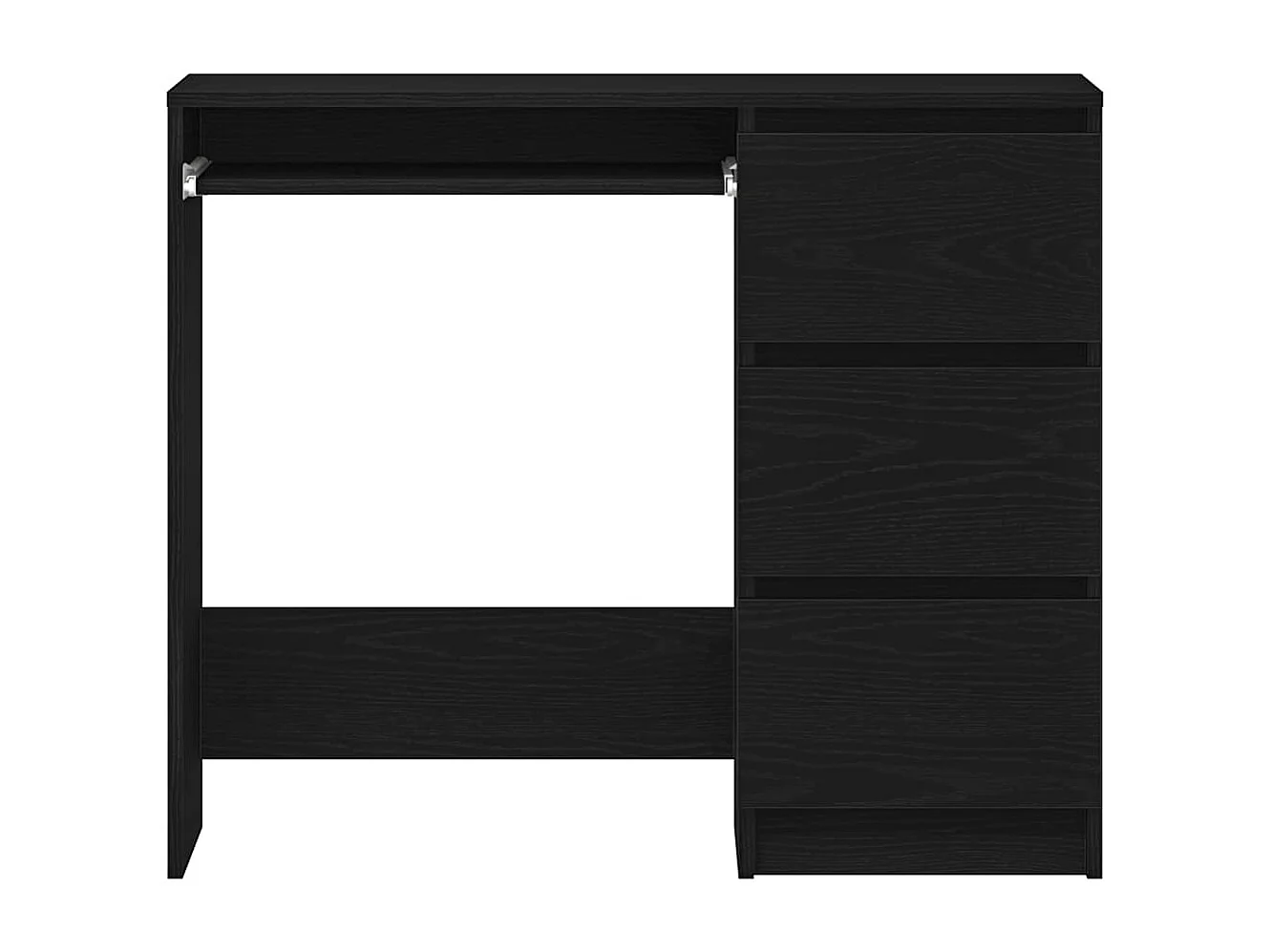 Bureau chêne noir 90x45x76 cm bois d'ingénierie