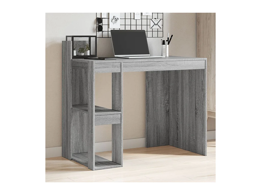 Bureau sonoma gris 103,5x56,5x94 cm bois d'ingénierie