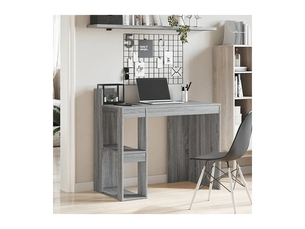 Bureau sonoma gris 103,5x56,5x94 cm bois d'ingénierie