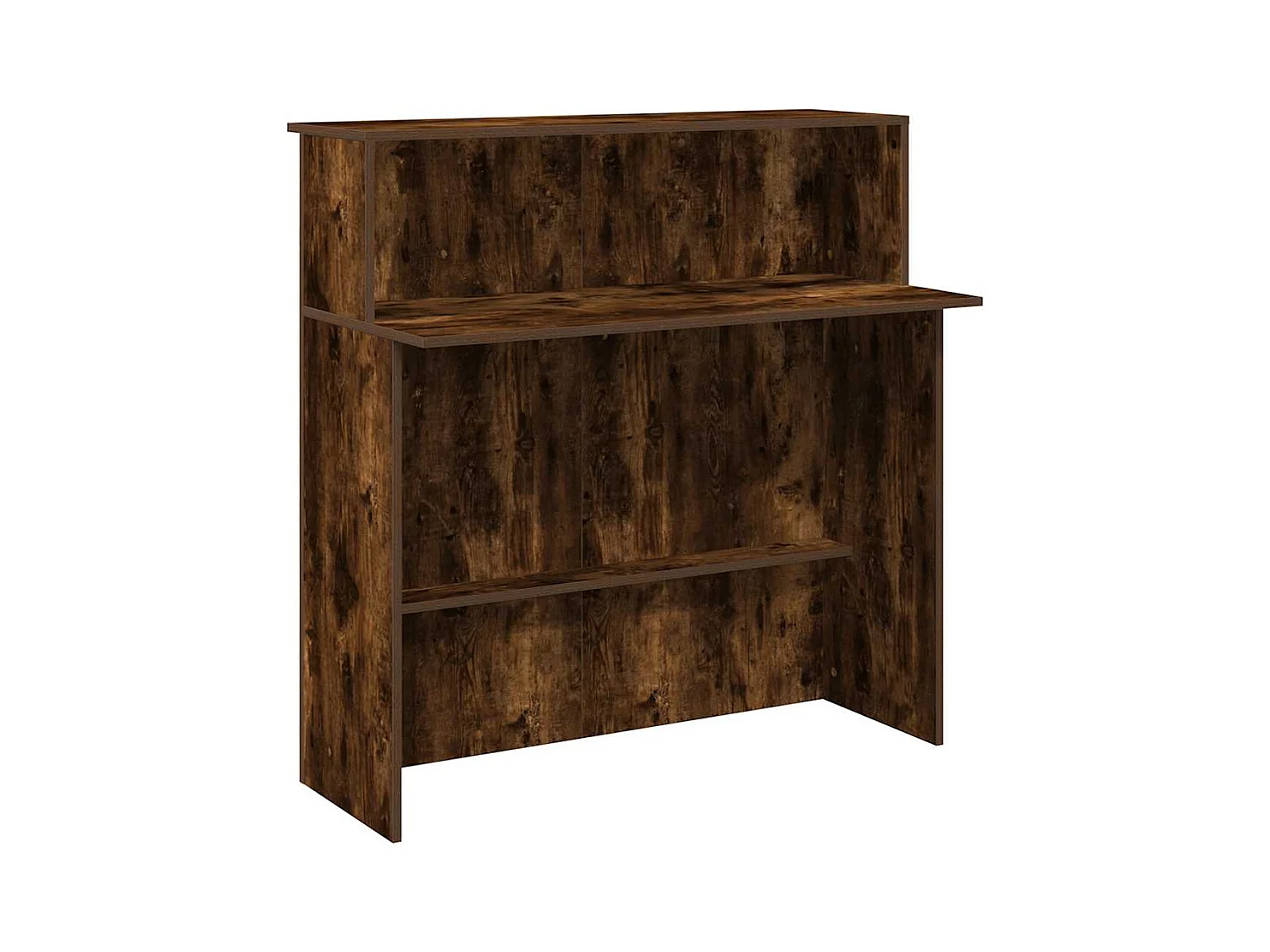 Bureau de réception chêne fumé 100x50x103,5cm bois d'ingénierie
