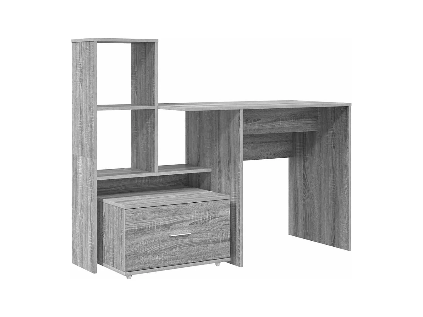 Bureau Sonoma gris 131,5 x 50 x 106,5 cm Bois d'ingénierie