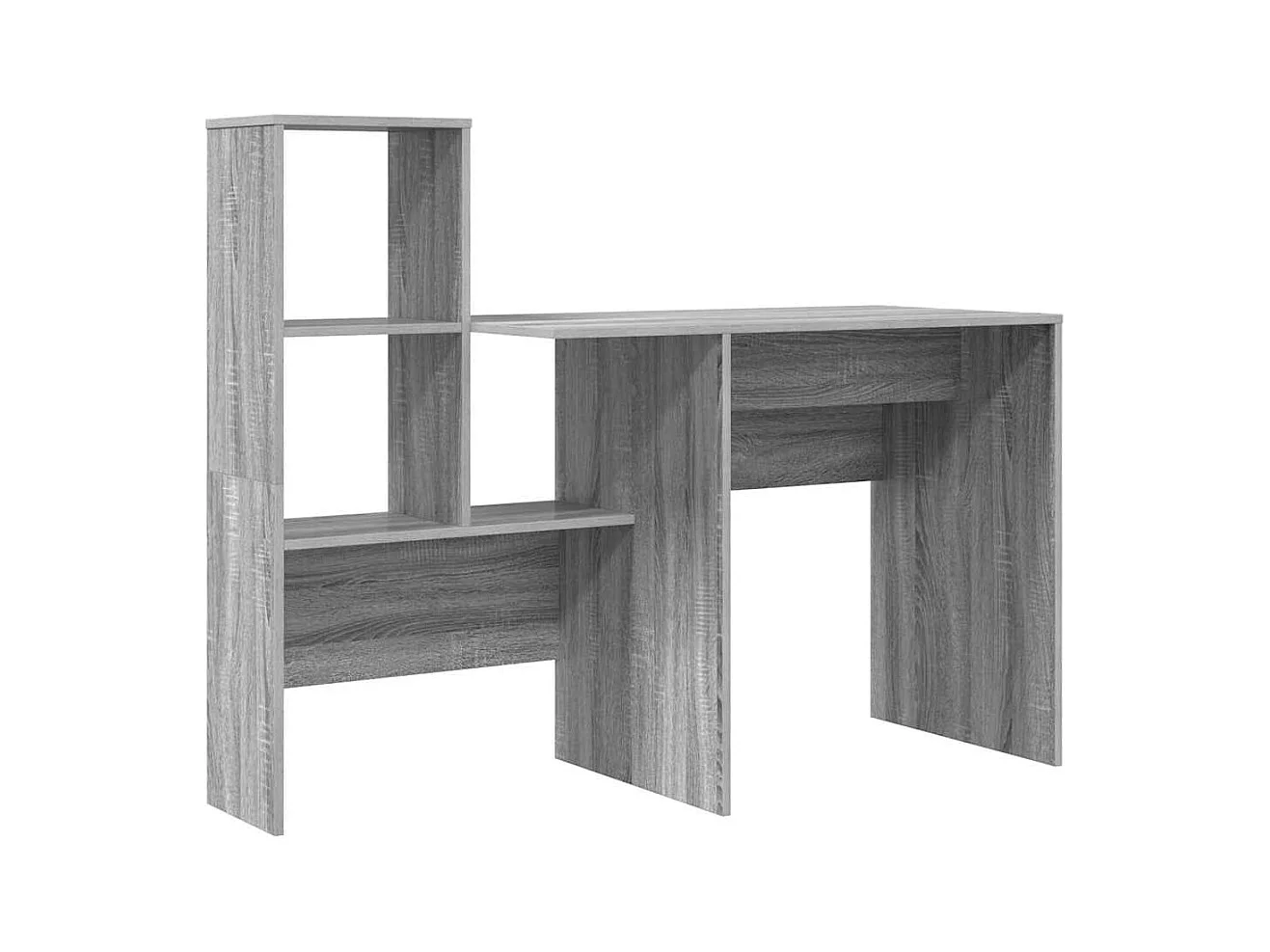 Bureau Sonoma gris 131,5 x 50 x 106,5 cm Bois d'ingénierie