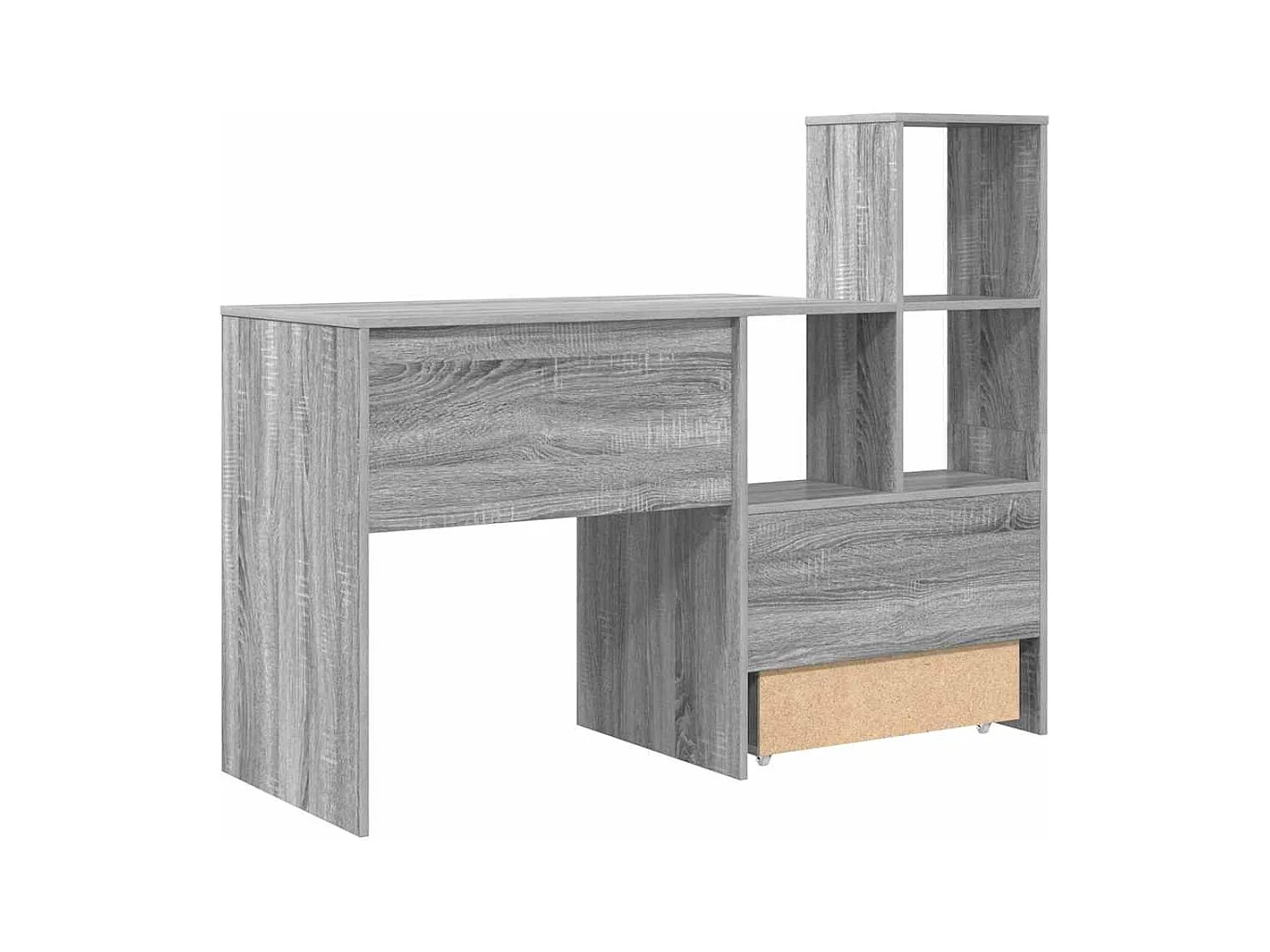 Bureau Sonoma gris 131,5 x 50 x 106,5 cm Bois d'ingénierie
