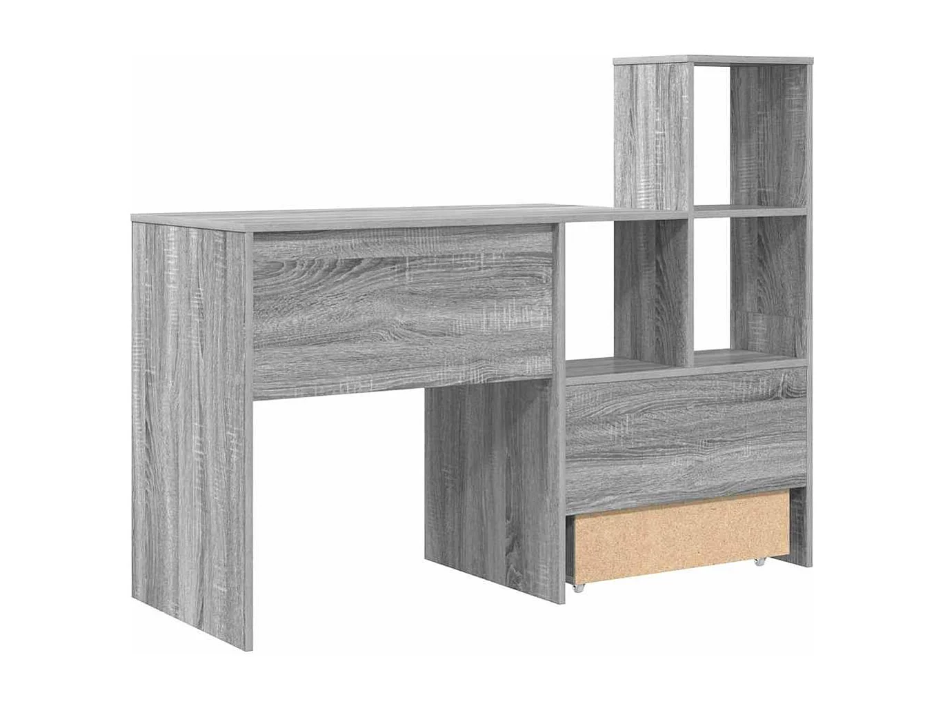 Bureau Sonoma gris 131,5 x 50 x 106,5 cm Bois d'ingénierie
