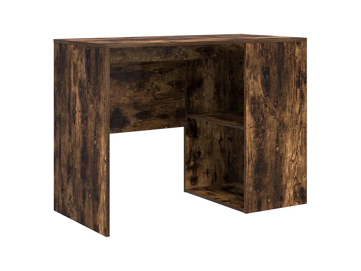 Bureau d'angle Chêne fumé 102 x 50 x 75 cm Bois d'ingénierie