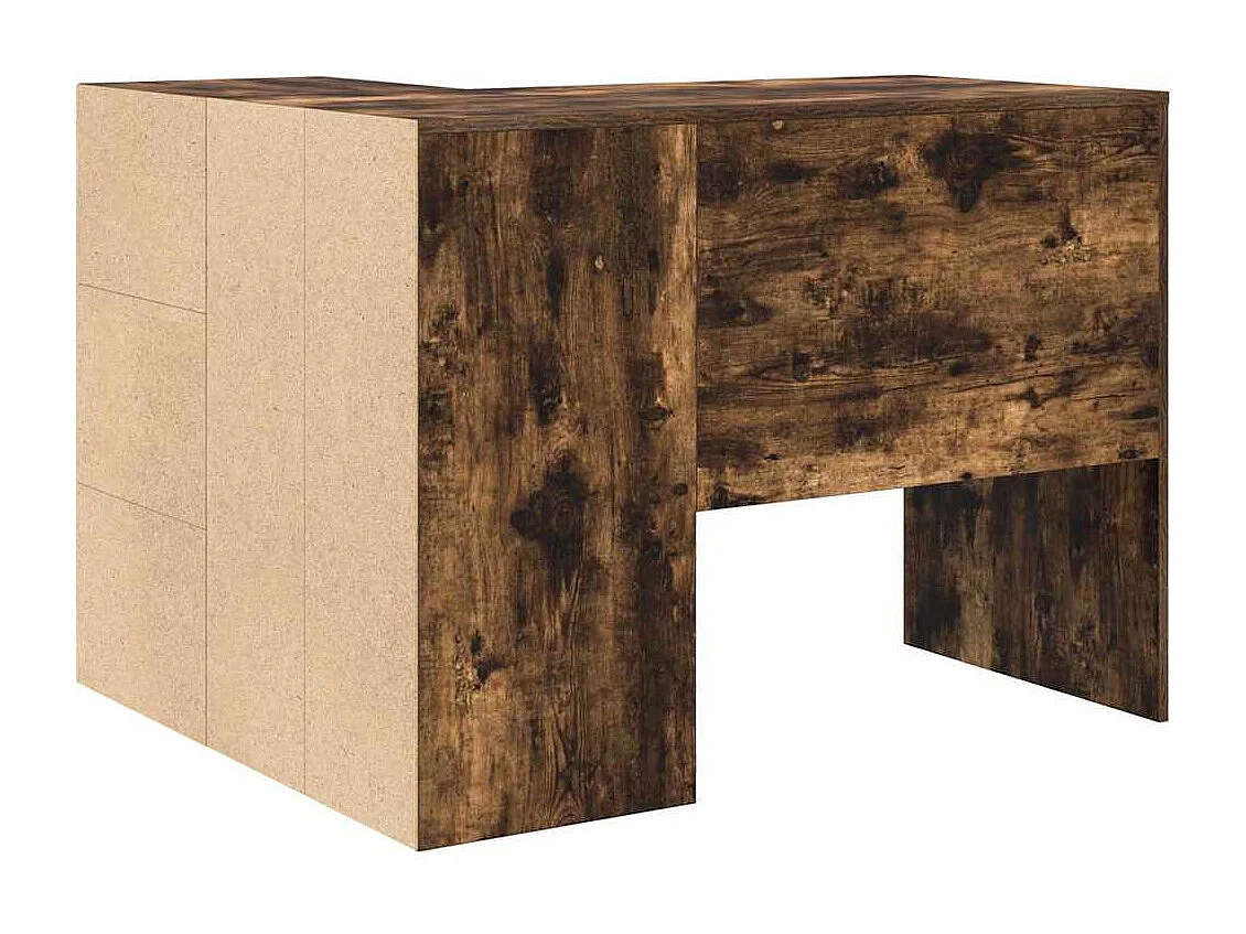 Bureau d'angle Chêne fumé 102 x 50 x 75 cm Bois d'ingénierie