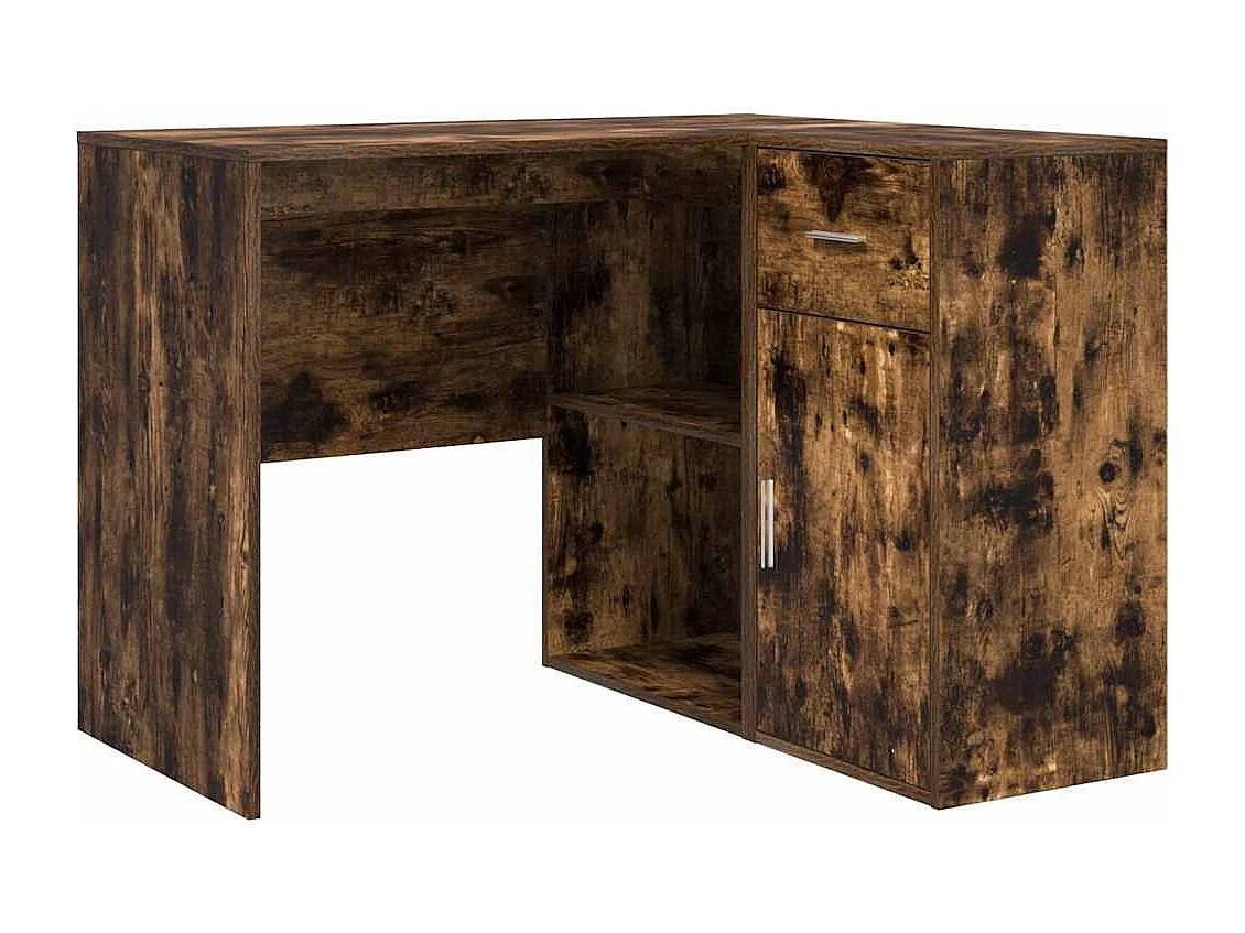 Bureau d'angle Chêne fumé 102 x 50 x 75 cm Bois d'ingénierie