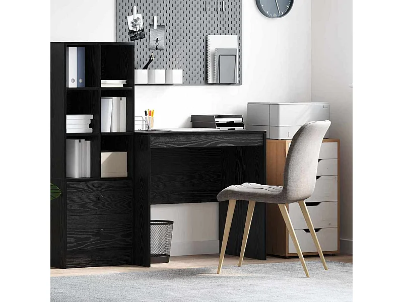 Bureau Zwart eiken 80 x 50 x 76 cm Bewerkt hout