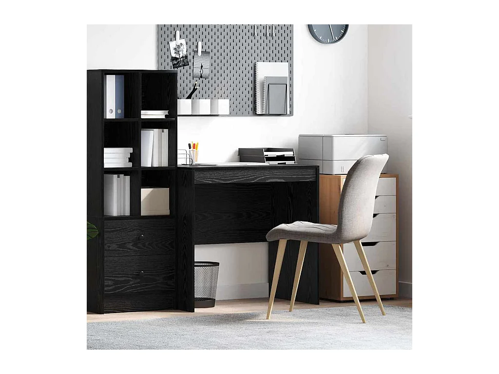 Escritorio Roble negro 80 x 50 x 76 cm Madera contrachapada