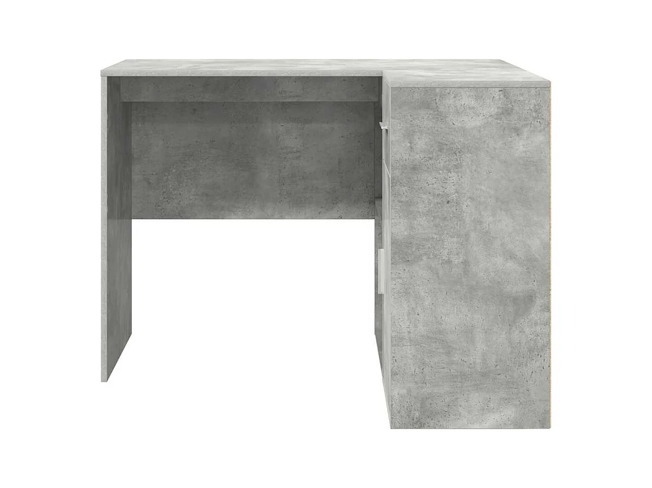 Bureau d'angle Gris béton 102 x 50 x 75 cm Bois d'ingénierie