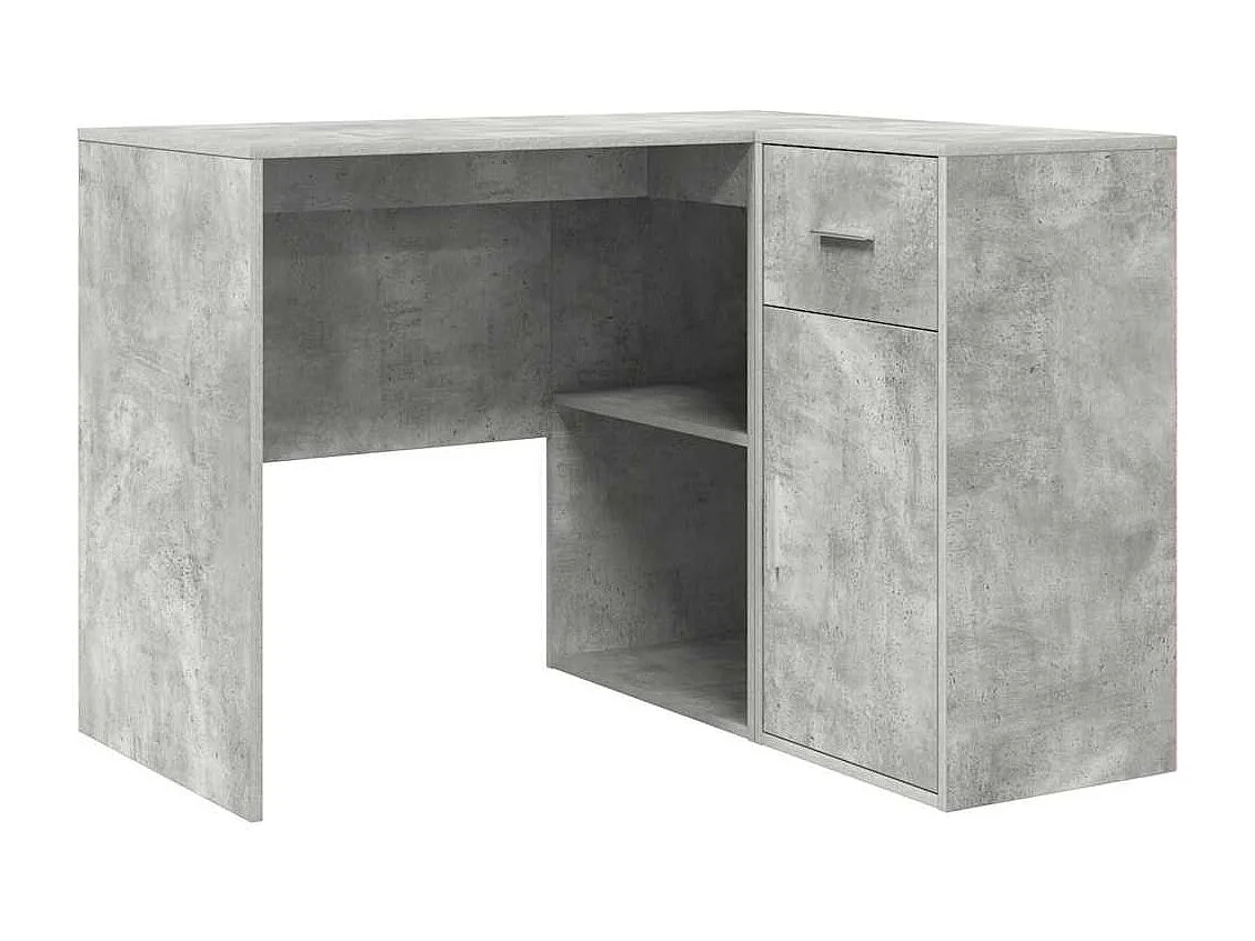 Bureau d'angle Gris béton 102 x 50 x 75 cm Bois d'ingénierie