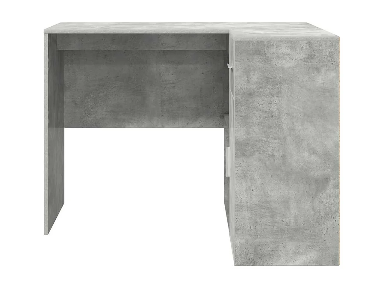 Bureau d'angle Gris béton 102 x 50 x 75 cm Bois d'ingénierie