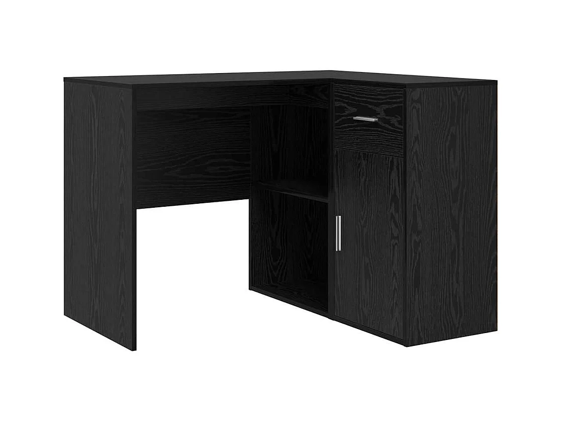 Bureau d'angle Chêne noir 102 x 50 x 75 cm Bois d'ingénierie