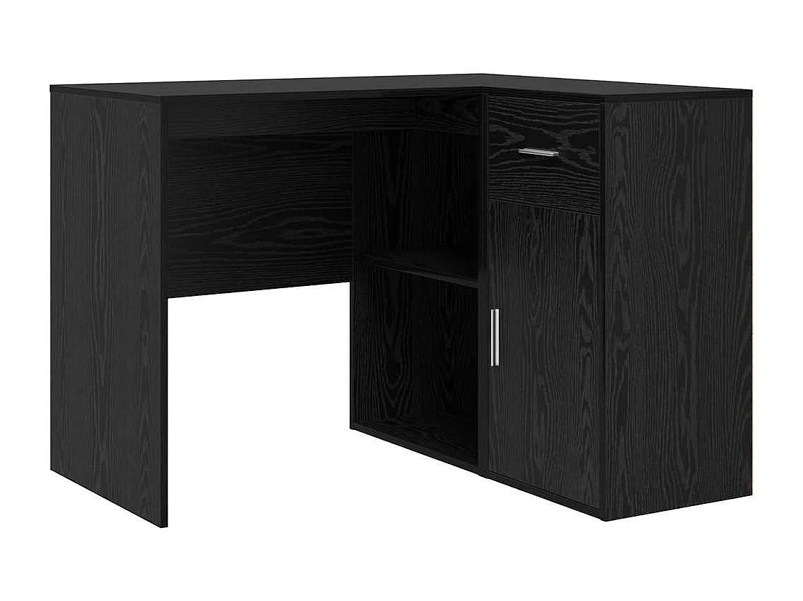 Bureau d'angle Chêne noir 102 x 50 x 75 cm Bois d'ingénierie