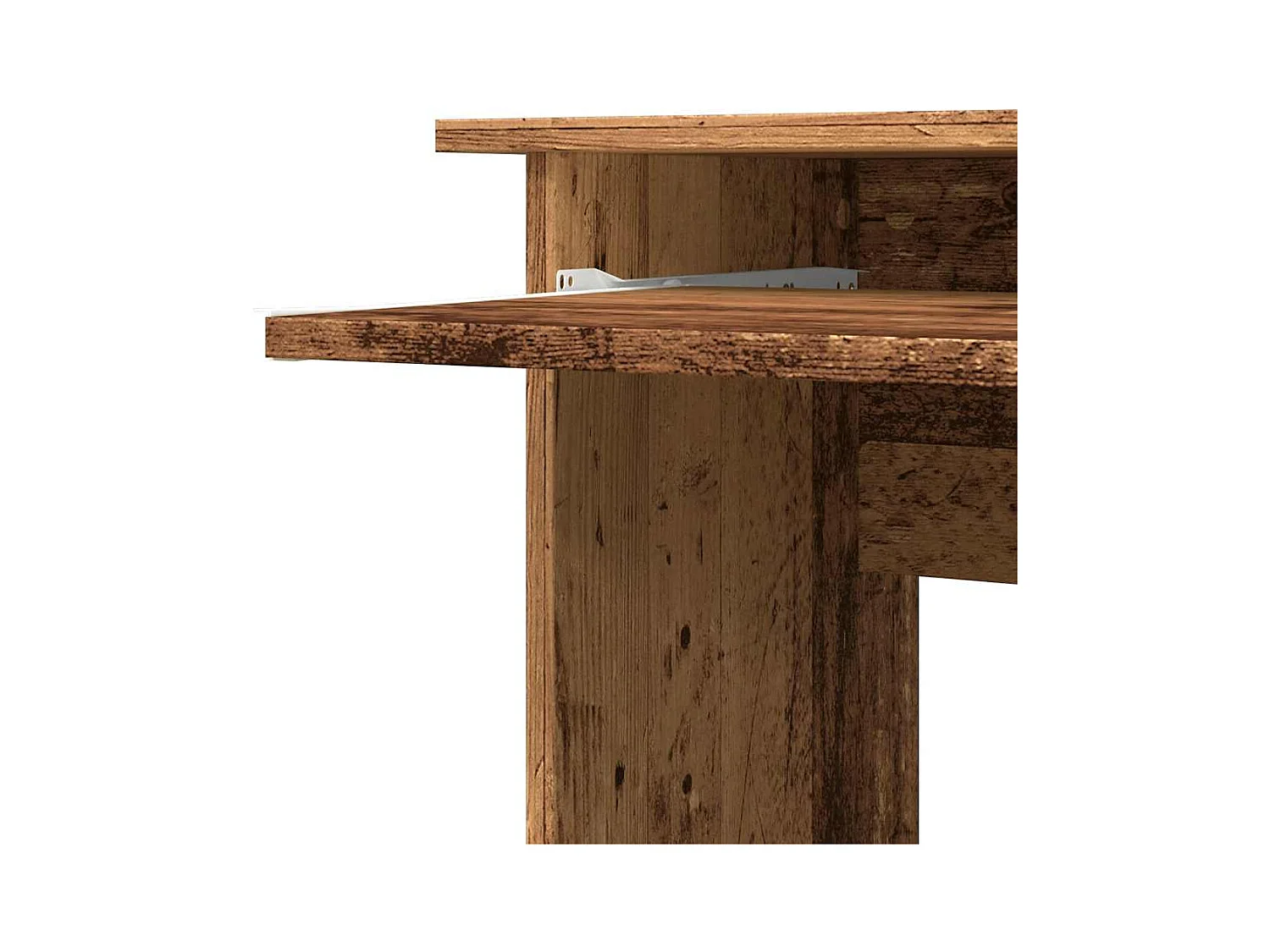 Bureau d'angle vieux bois 120x140x75 cm bois d'ingénierie