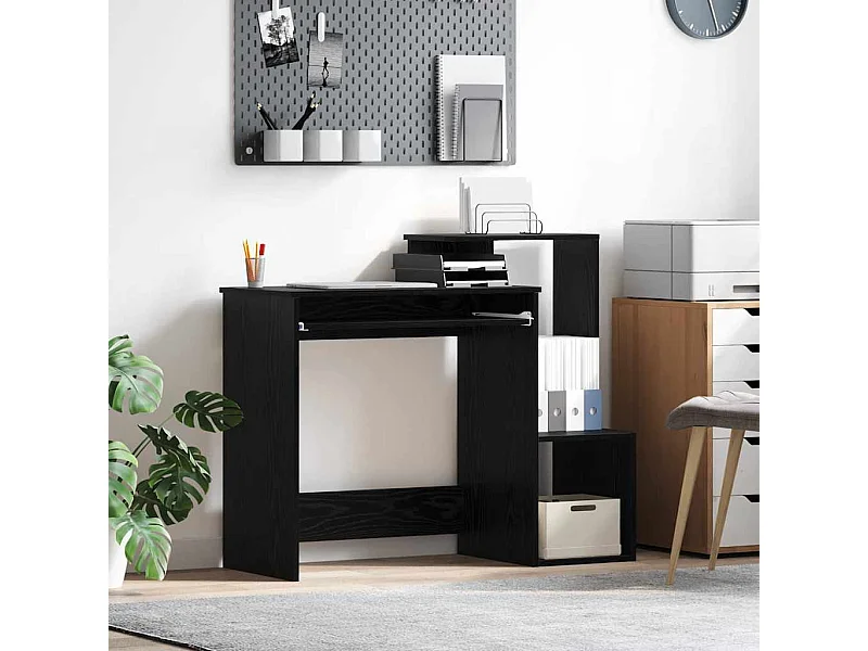 Escritorio Roble Negro 106 x 40 x 88.5 cm Madera contrachapada