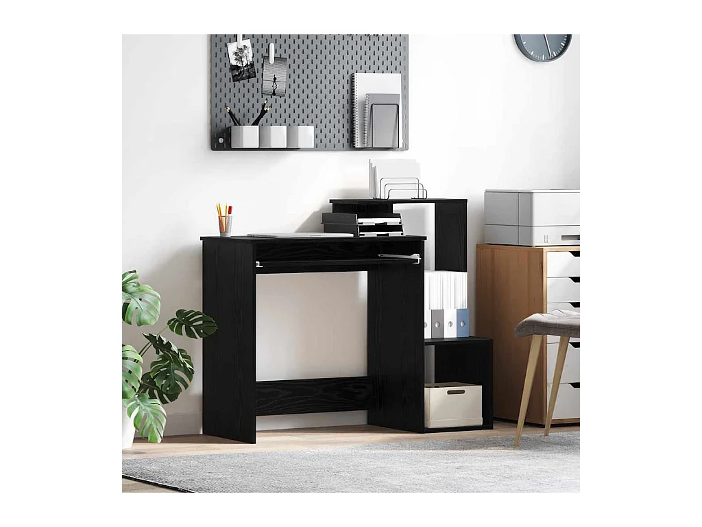 Bureau Chêne noir 106 x 40 x 88.5 cm Bois d'ingénierie