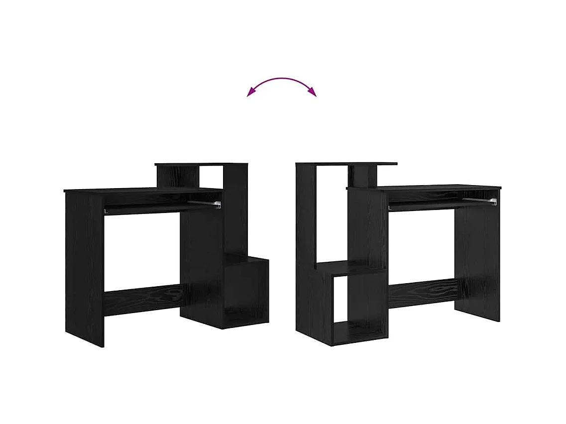 Bureau Chêne noir 106 x 40 x 88.5 cm Bois d'ingénierie