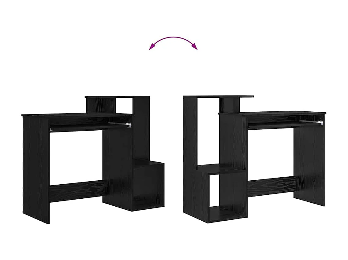 Bureau Chêne noir 106 x 40 x 88.5 cm Bois d'ingénierie