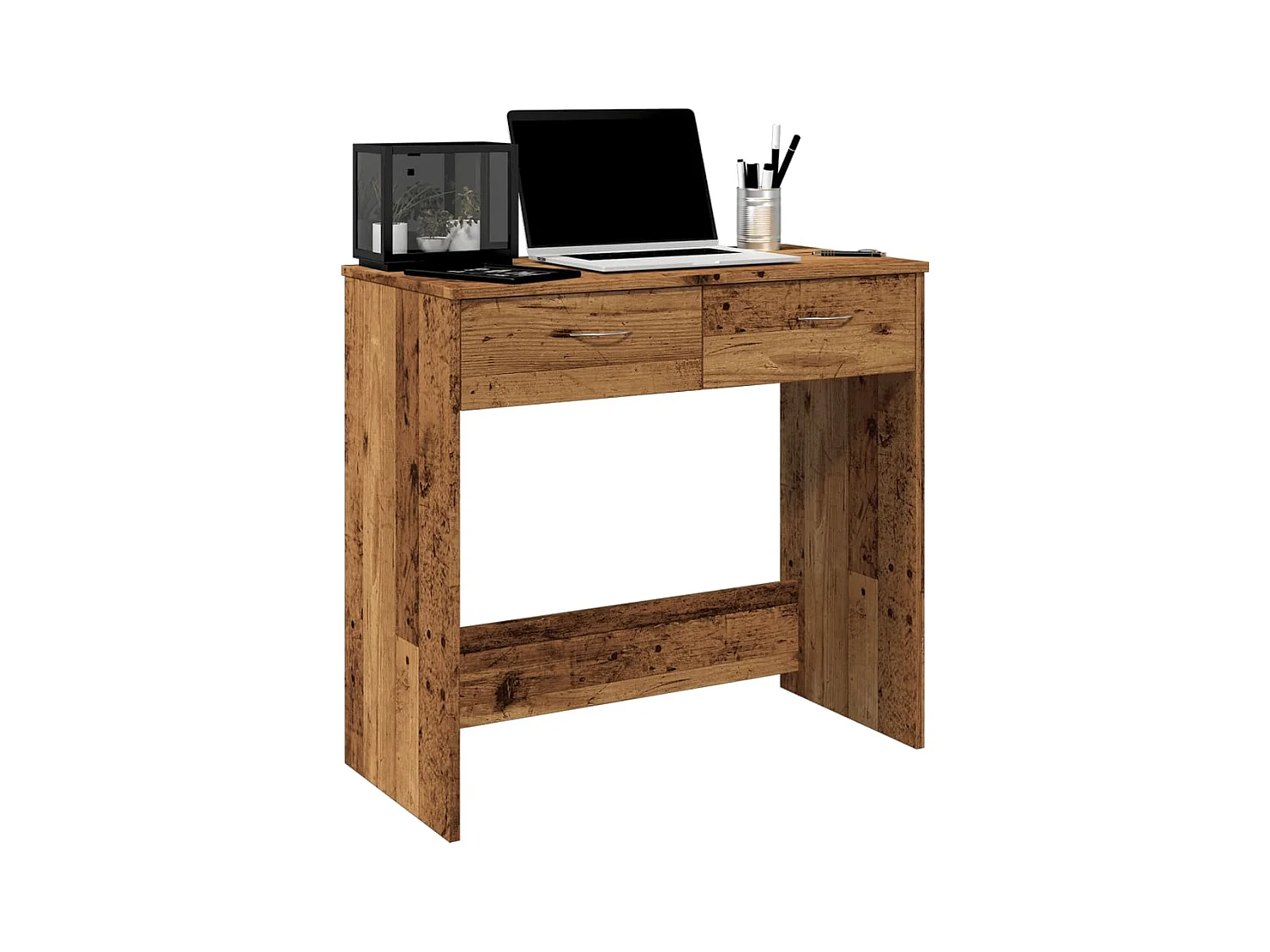 Bureau style vieux bois 80x40x75 cm bois d'ingénierie