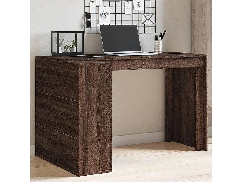 Escritorio madera de ingeniería marrón roble 123,5x73,5x75 cm