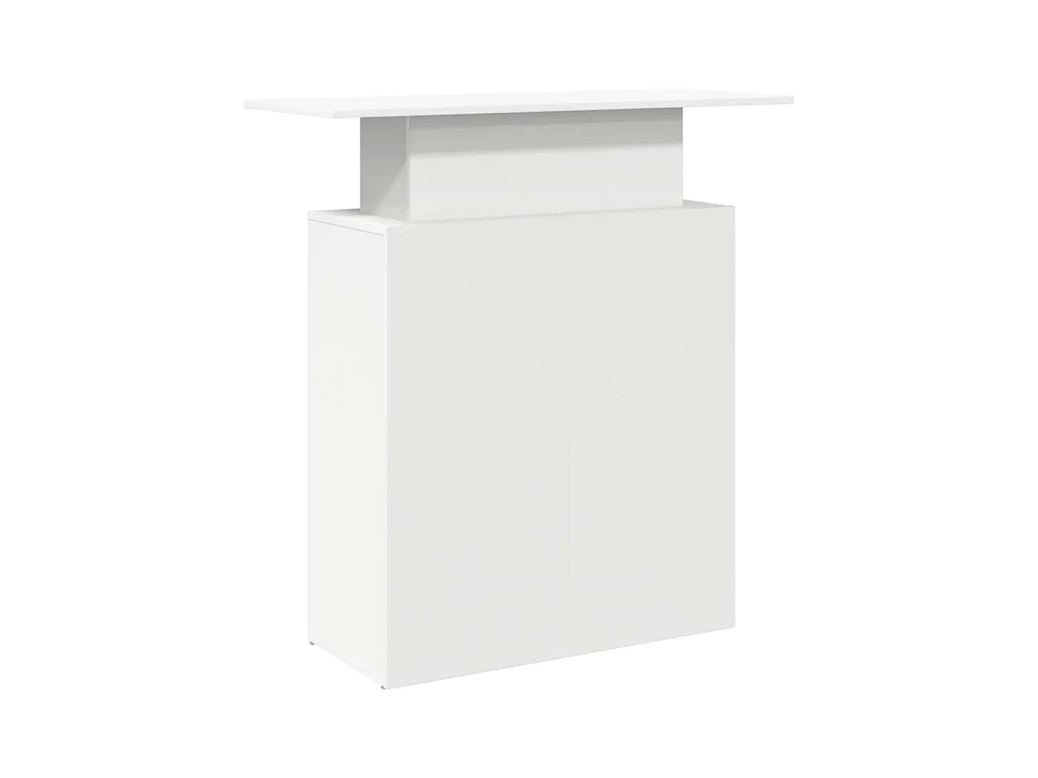 Bureau de réception blanc 100x40x104 cm bois d'ingénierie