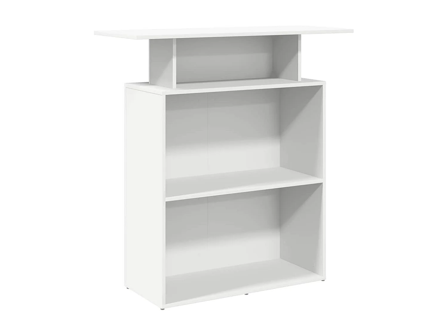 Bureau de réception blanc 100x40x104 cm bois d'ingénierie