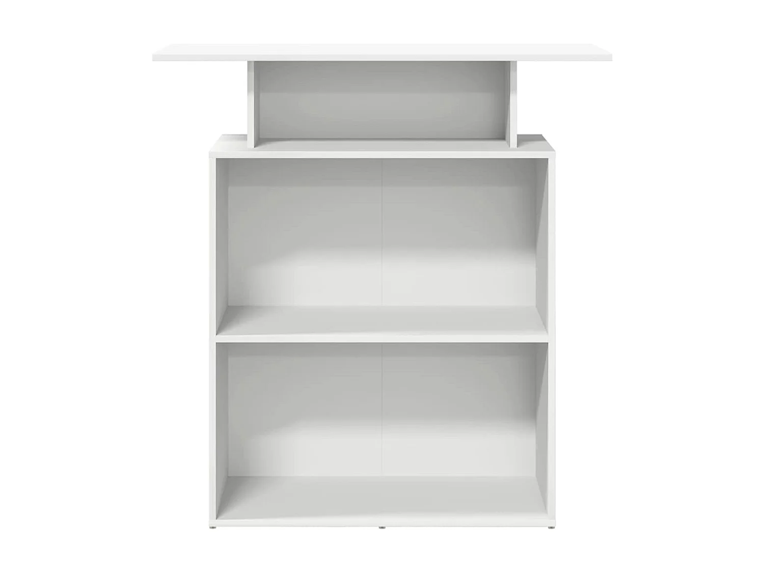 Bureau de réception blanc 100x40x104 cm bois d'ingénierie