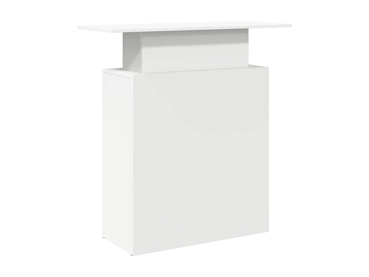 Bureau de réception blanc 100x40x104 cm bois d'ingénierie