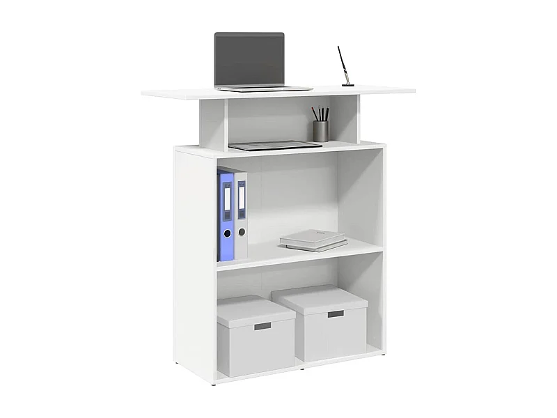 Balcão de recepção 100x40x104 cm derivados de madeira branco