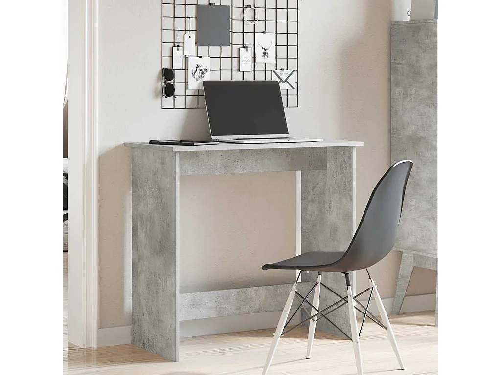 Bureau Gris béton 80x40x75 cm Aggloméré