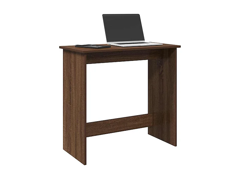 Bureau 80x40x75 cm bewerkt hout bruin eikenkleur