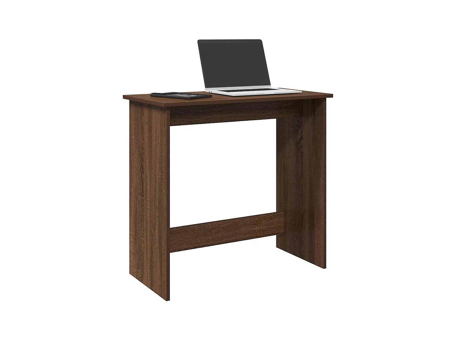 Bureau chêne marron 80x40x75 cm bois d'ingénierie